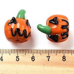 Halloween Theme Handmade Lampwork Beads Strands&nbsp;LAMP-A004-04