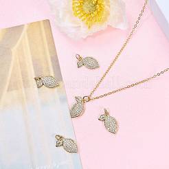 5Pcs Brass Micro Pave Cubic Zirconia Pendants&nbsp;ZIRC-SZ0005-34