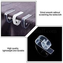 48Pcs 2 Style  Transparent Plastic Anti-slip Tablecloth Clips&nbsp;AJEW-GL0002-15