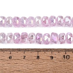 Electroplate Transparent Crackle Glass Beads Strands&nbsp;EGLA-Q135-01A-B05