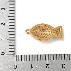 304 Stainless Steel Enamel Pendants&nbsp;STAS-K306-21G-02