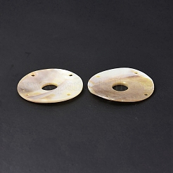 Natural Freshwater Shell Connector Charms&nbsp;SHEL-C003-09