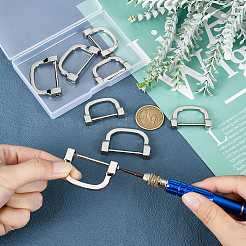 8Pcs 2 Style Alloy D Rings&nbsp;FIND-WR0003-22P