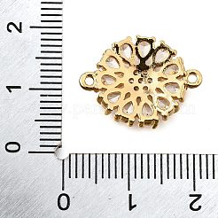 Brass Clear Cubic Zirconia Connector Charms&nbsp;KK-U065-06B-G