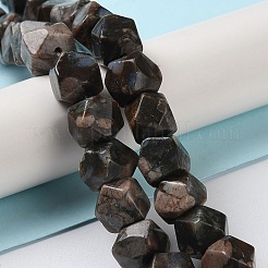 Natural Glaucophane Star Cut Round Beads Strands&nbsp;G-M418-C12-01