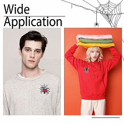 8Pcs 4 Styles Halloween Spider & Spider Web Polyester Computerized Embroidery Sew on Cloth Patches&nbsp;DIY-WR0003-65