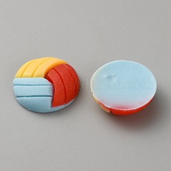 Sport Opaque Resin Cabochons&nbsp;CRES-WH0013-31B
