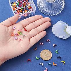 100Pcs Spray Painted Iron Bead Tips&nbsp;IFIN-YW0003-21