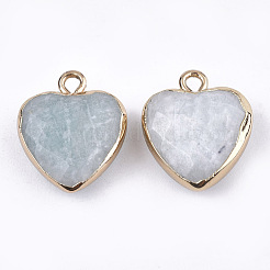 Electroplate Natural Amazonite Pendants&nbsp;X-G-T112-03C