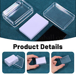 30Pcs 2 Colors Rectangle Transparent Plastic Loose Diamond Gemstone Storage Boxes&nbsp;CON-CA0001-033