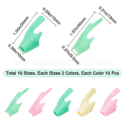 60Pcs 6 Colors Fish Shape Polyethylene Pencil Grips for Kids&nbsp;AJEW-GF0003-35