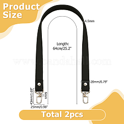 2Pcs PU Leather Bag Straps&nbsp;FIND-HS0001-80A