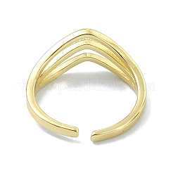 Brass Open Cuff Rings&nbsp;RJEW-B051-27G