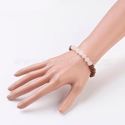 Wood Beaded Stretch Bracelets&nbsp;BJEW-JB03203