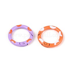 Spray Painted Alloy Spring Gate Rings&nbsp;PALLOY-N180-02
