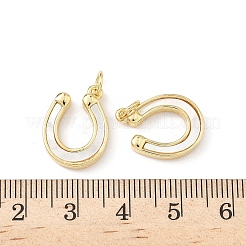 Brass Pave Natural White Shell Pendants&nbsp;X-KK-B141-09G