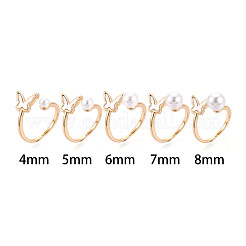 Butterfly Brass Shell Cup Peg Ring Settings&nbsp;KK-T076-21G