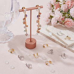 20Pcs 2 Colors Brass Clip-on Earring Converters Findings&nbsp;KK-BC0014-96A