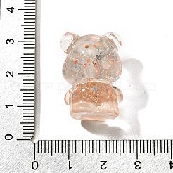 Transparent Resin Little Bear Ornament&nbsp;RESI-S015-01A