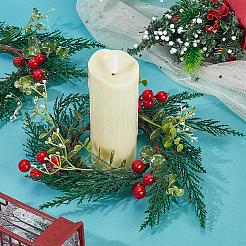 PP Plastic and Foam and Wire Christmas Wreath&nbsp;AJEW-WH20060-21