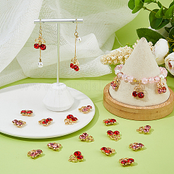 30Pcs 2 Colors Alloy Rhinestone Pendants&nbsp;FIND-DC0008-28