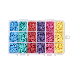 6 Colors Handmade Polymer Clay Beads&nbsp;CLAY-JP0001-04