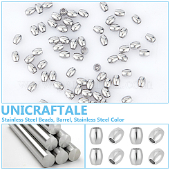 80Pcs 201 Stainless Steel Beads&nbsp;STAS-UN0056-11