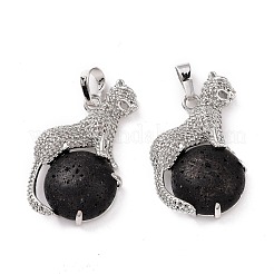 Natural Lava Rock Pendants&nbsp;G-E389-19P