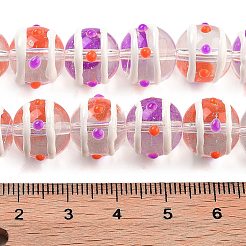 Glass with Enamel Beads Strands&nbsp;GLAA-M047-01B