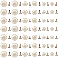 300Pcs ABS Plastic Imitation Pearl Rivet Studs&nbsp;KY-CL0001-02A