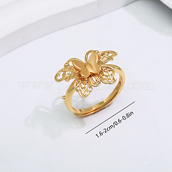 Adjustable Brass Open Cuff Rings for Women&nbsp;JT1474-1