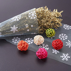 Snowflake Deco Mesh Ribbons&nbsp;OCOR-P010-G12