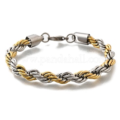 304 Stainless Steel Rope Chain Bracelets for Women&nbsp;BJEW-C091-03A-GP