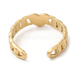 304 Stainless Steel Open Cuff Ring&nbsp;RJEW-K248-07G