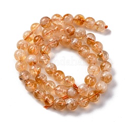 Heated Natural Citrine Bead Strands&nbsp;G-P466-01C-01