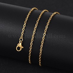 304 Stainless Steel Cable Chain Necklaces&nbsp;X-NJEW-K090-01G