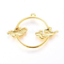 Alloy Open Back Bezel Pendants&nbsp;PALLOY-E564-44G