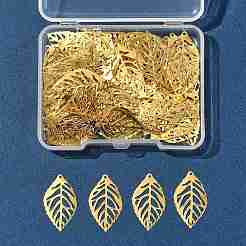 100Pcs Leaf Iron Pendants&nbsp;KK-FS0001-98
