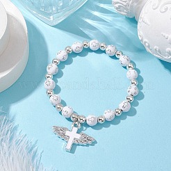 Plating Acrylic Stretch Bracelets&nbsp;BJEW-JB11043-01