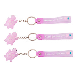 3Pcs PVC Tortoise Pendant Keychains&nbsp;KEYC-TADJ0001-02E