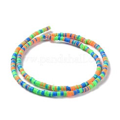 Handmade Polymer Clay Beads Strands&nbsp;CLAY-R089-3mm-008