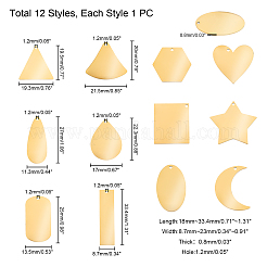 304 Stainless Steel Pendants&nbsp;STAS-UN0016-19G