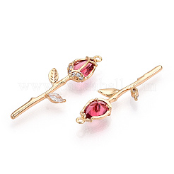Brass Micro Pave Cubic Zirconia Pendants&nbsp;KK-S364-014A