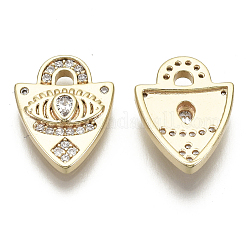 Brass Micro Pave Cubic Zirconia Charms&nbsp;KK-R136-044-NF