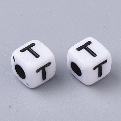 White Opaque Acrylic Beads&nbsp;MACR-R869-02T