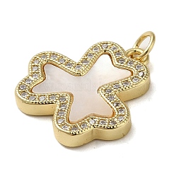 Brass Micro Pave Cubic Zirconia Pendants&nbsp;KK-Q808-16G
