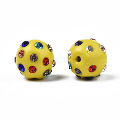 Polymer Clay Rhinestone Beads&nbsp;RB-T017-31K-A