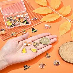 30Pcs 15 Styles Thanksgiving Day Alloy Enamel Pendants&nbsp;ENAM-FS0001-98
