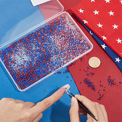 12Bags 3 Colors Glass Beads&nbsp;GLAA-PH0004-59