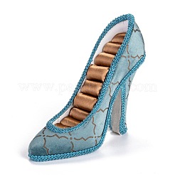 Flannelette & Resin High-Heeled Shoes Jewelry Displays Stand&nbsp;ODIS-A010-11